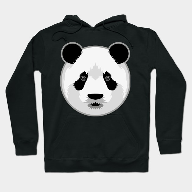 Panda face portrait Hoodie by ShirtBricks